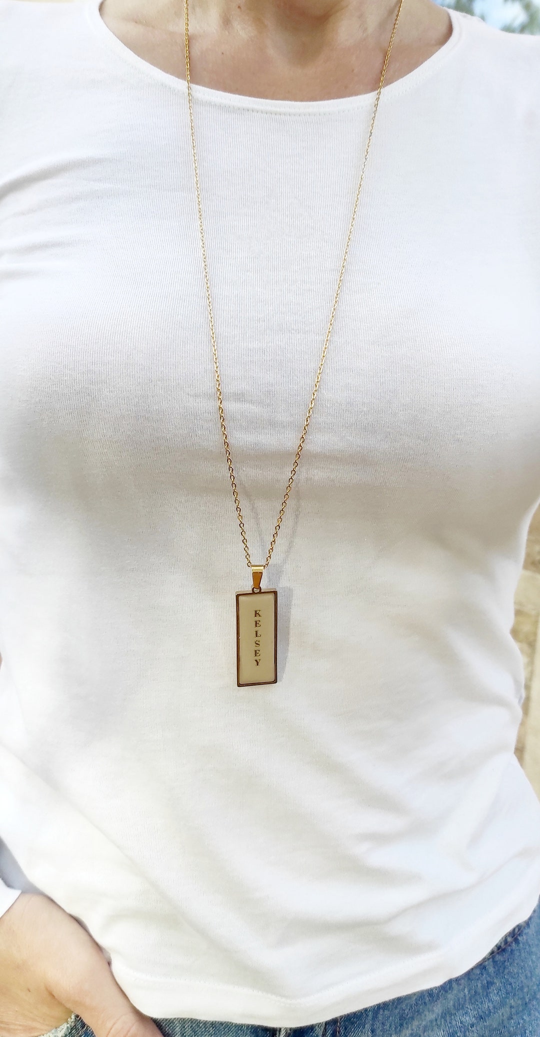 Personalized Name Necklaces, Custom Necklace, Anniversary Necklace, Polymer Clay Name Necklace