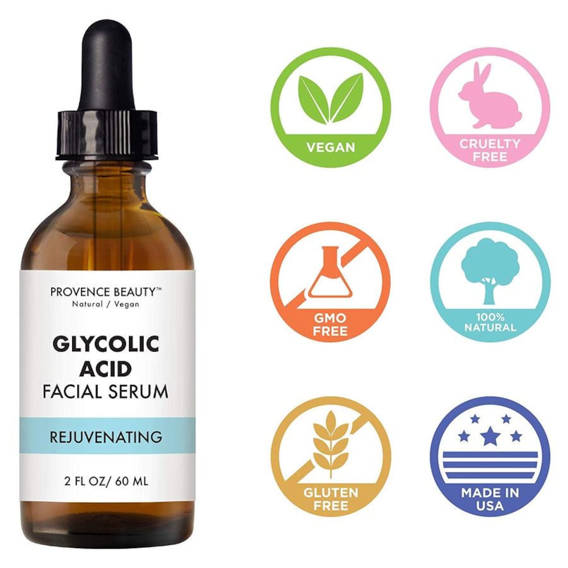 Rejuvenating Glycolic Acid Face Serum Hyaluronic Acid Etsy