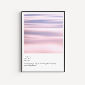 Love Definition Print | Printable Art | Minimalist | Wall Art Prints Outline | Modern Word Art | Typography Abstract Graphic Print