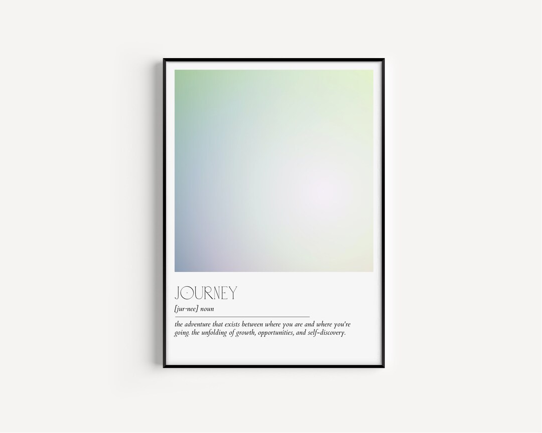 Journey Definition Print Printable Art Minimalist Wall Prints Outline