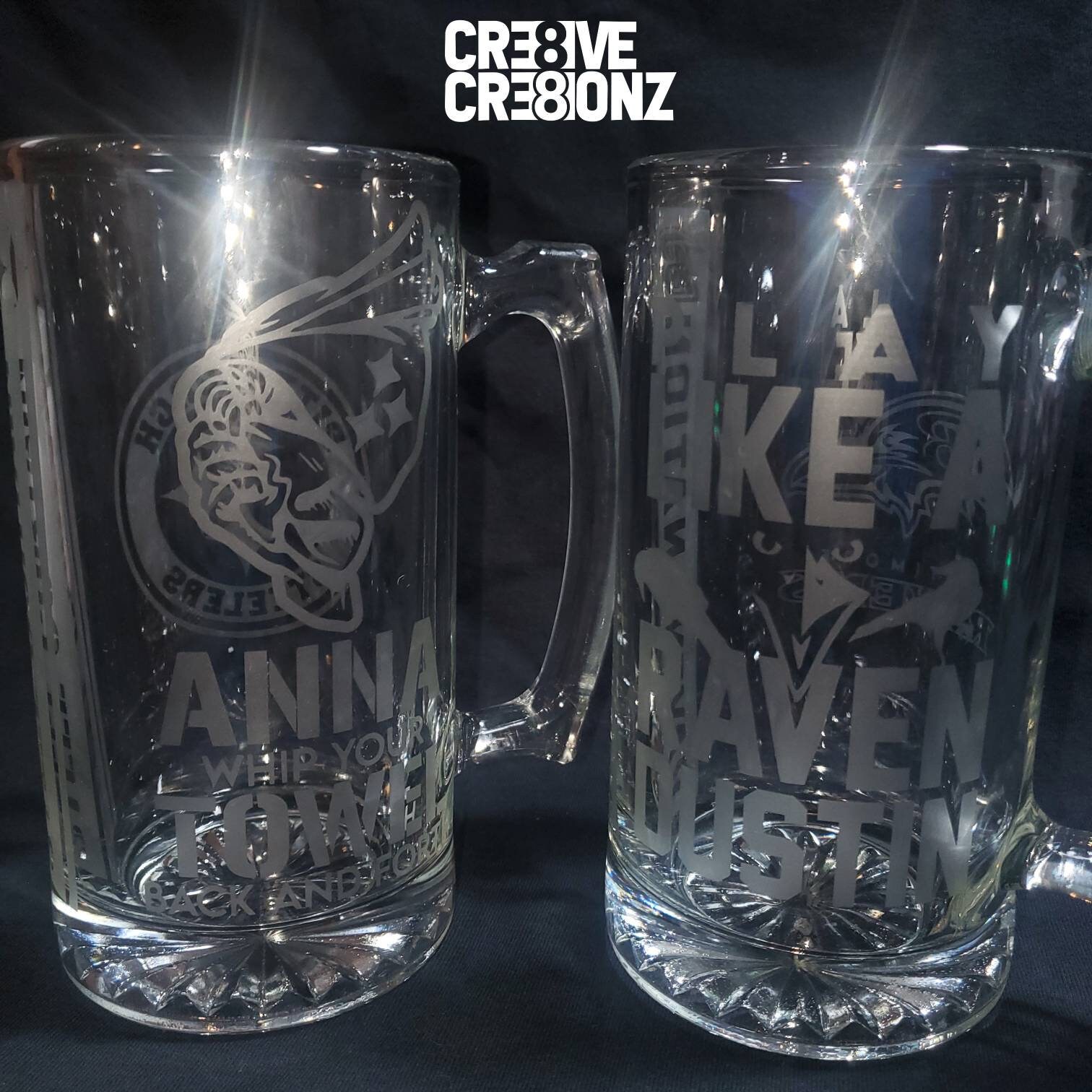 Personalized NFL Beer Mug NFL Etch Mug Etch 26.5 fl oz Mug Etsy