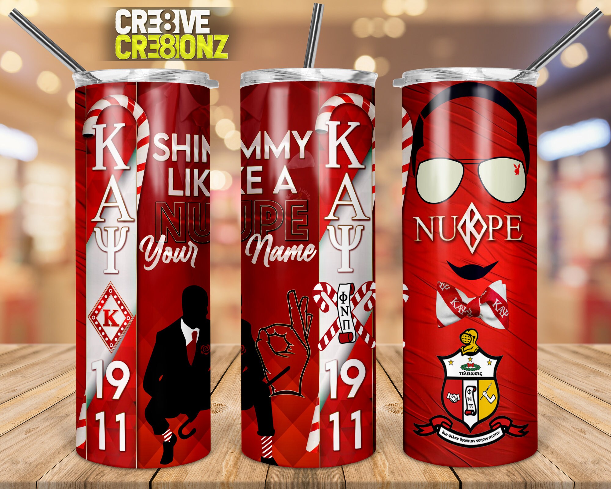 Kappa Alpha Psi Fraternity 40oz Tumbler-New!
