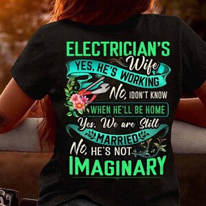 Electrician Hoodie, Electrician Shirts, Gift for dad,Electrician Sweatshirts,Electrician for Gift- Electrician&#39;s He&#39;s not Imaginary.
