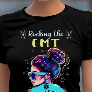 EMT-hoodie, emt-T-shirt, emt-T-shirt, medische spoedtechnicus ronde hals, emt-cadeau, het beste voor cadeau: rocking the emt, life.