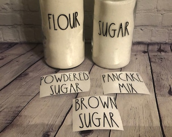 Custom Rae Dunn Inspired Pantry Decals, Farmhouse Canister Labels