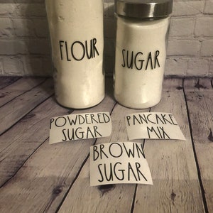 Rae Dunn Inspired Custom Pantry Label Decals / Flour canister labels / Seasoning decals / Farmhouse canister label decals / Kitchen labels