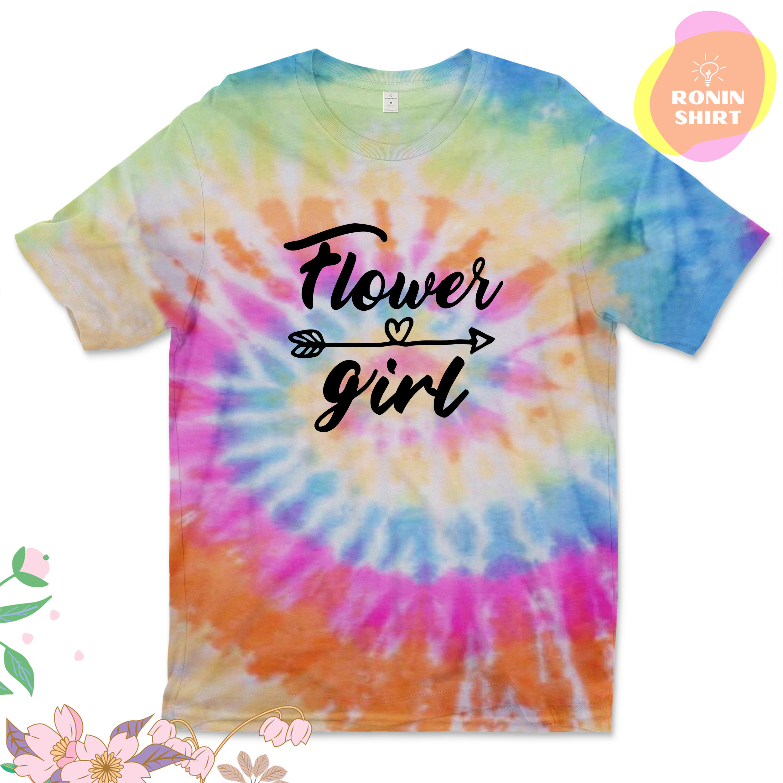 Flower Girl Shirt Tie Dye Wedding Shirt Shower Custom Etsy