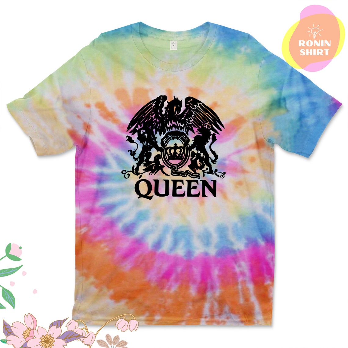Queen Classic Band Shirt Tie Dye Vintage Band Shirt Queen Etsy