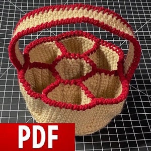PDF Häkelanleitung - 7-Eier Mini Sammelkorb