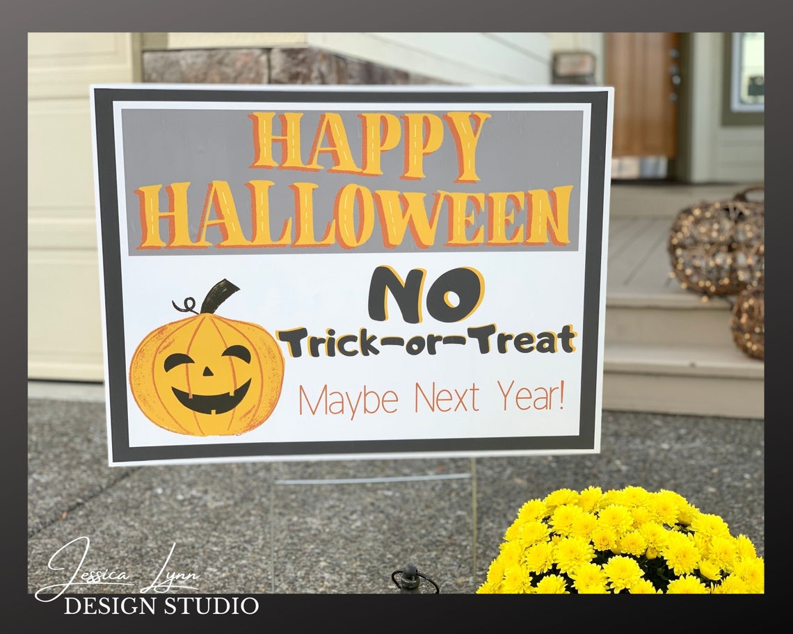 Halloween Yard Sign Image INSTANT DOWNLOAD Happy Halloween - Etsy