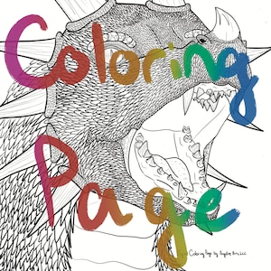 Fantasy ~ Dragon Digital Coloring Sheet