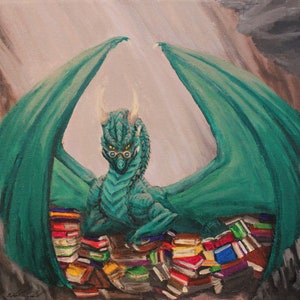 Dragon Art Print | Dragon Hoard | Book Wrym | Wall Decor | Dragon Wall Art Prints