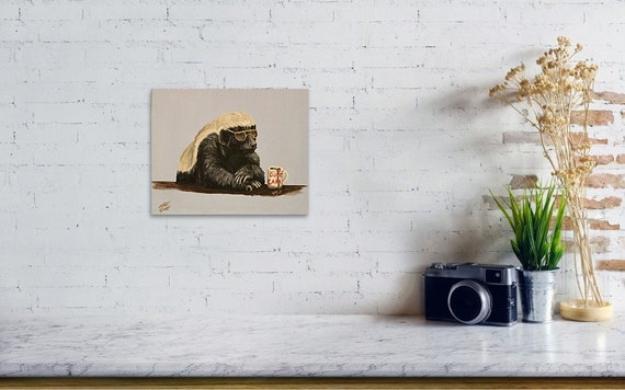 T*A様 Q Honey Badger タンカラー 置物 T*A様 Q Honey Badger タンカラー 置物 Honey Badger Figurine