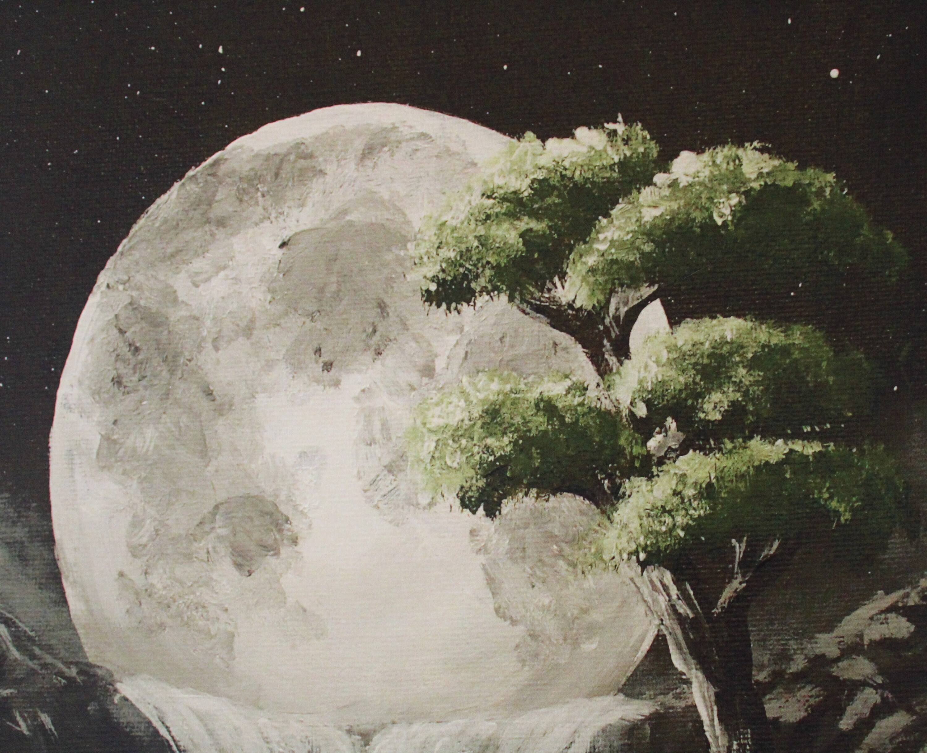 Full Moon Print, Moon Wall Art, Enchanted Full Moon Art