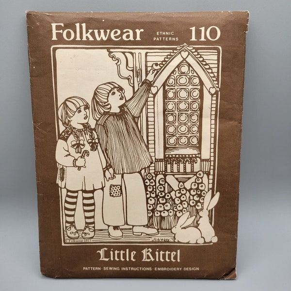 Folkwear Ethnic Pattern #110 Little Kittel German Over Garment Smock Costume 1970s