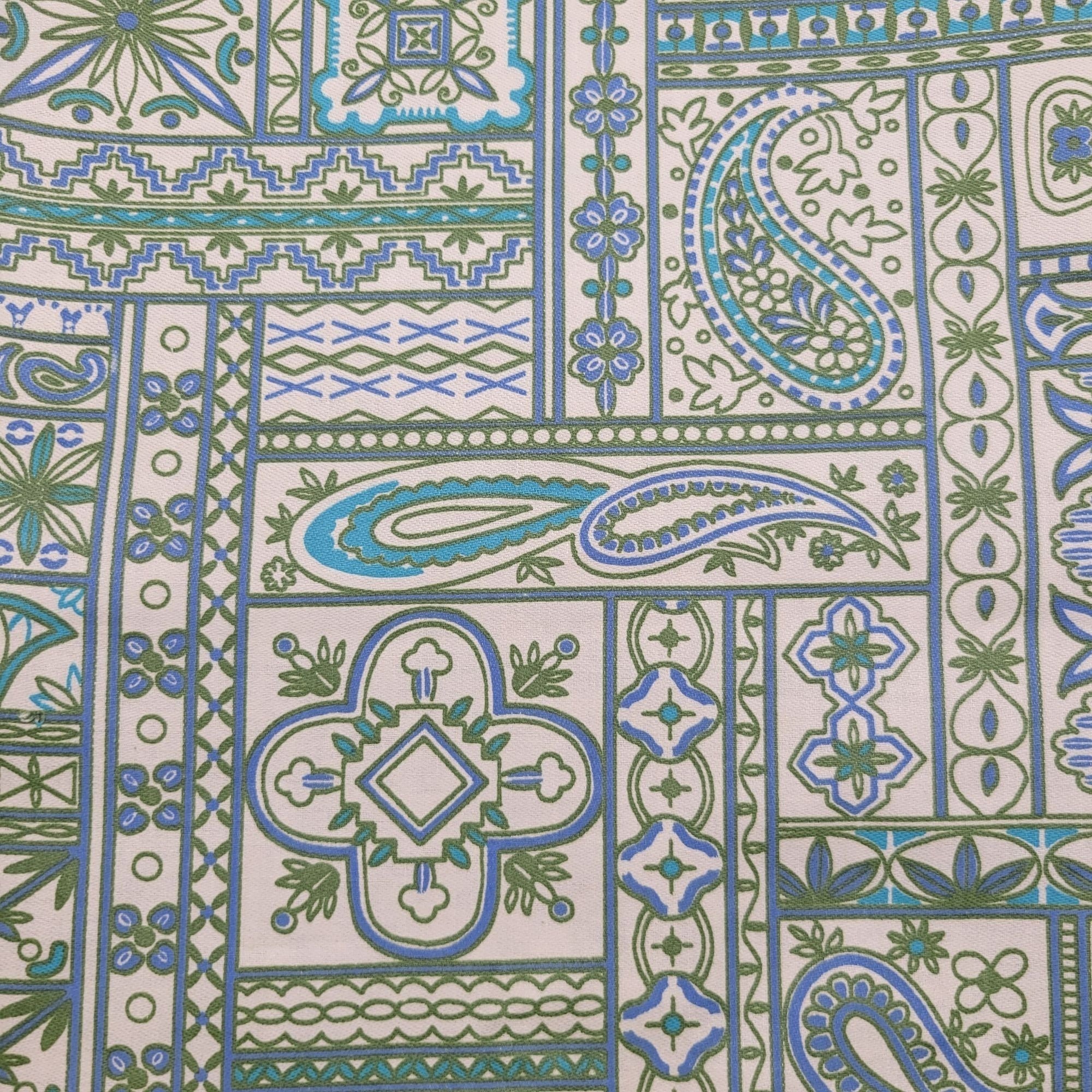 Cotton Quilting Sewing Fabric by the Yard, Tokyo Rococo by Carol Van Zandt  for Andover Fabrics, Home Piecing, Clothing Textiles, Green 