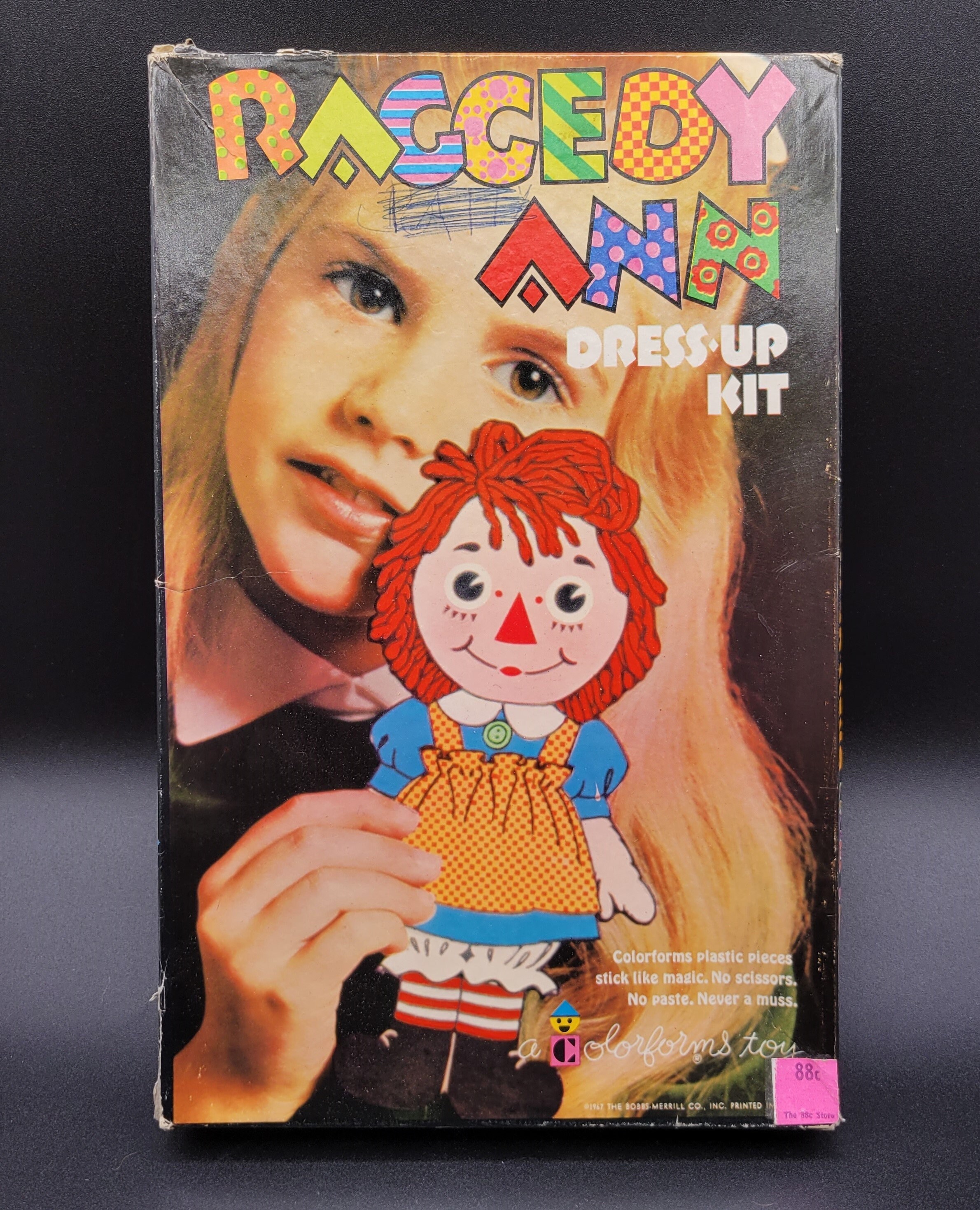 Raggedy Ann Colorforms Toy Dress up Kit 1967 Made by the Etsy