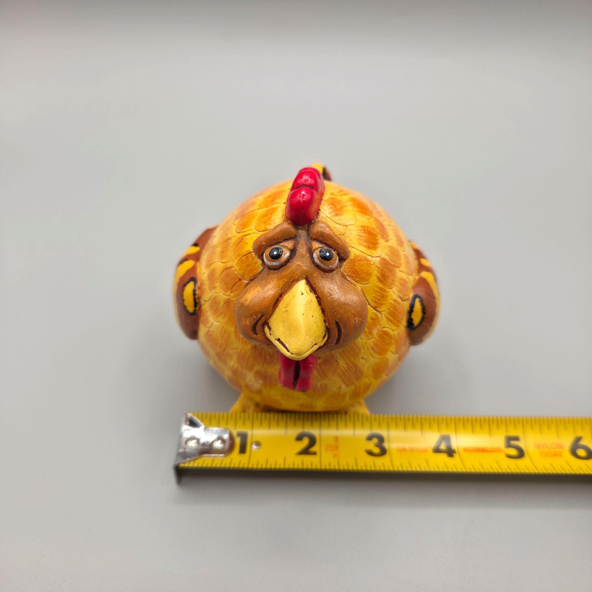 1997 Vicki Thomas Enesco Chicken Gourd Figurine Folk Art Decor AS