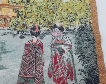 ネパールのタペストリー JAPANESE SILK EMBROIDERY Tapestry Kyoto Kinkakuju Zen Temple