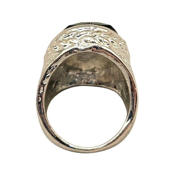 Emerald Green Statement Ring Rhinestone Faceted S… - image 3