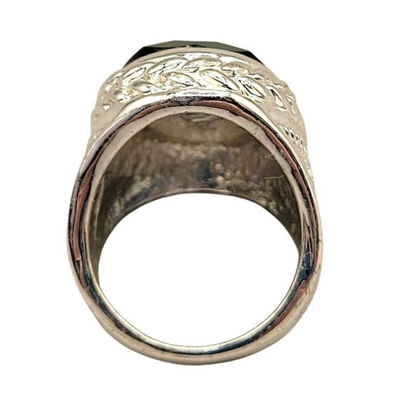 Emerald Green Statement Ring Rhinestone Faceted S… - image 6