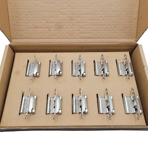 Cabinet Inset Hinges Satin Nickel 3/8&quot; Inset Set of 10