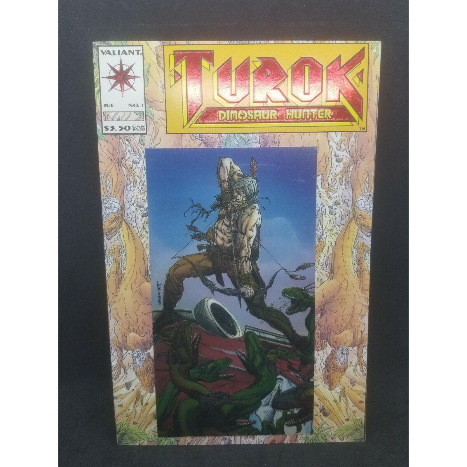 TUROK DINOSAUR HUNTER July No. 1 Valiant Comic Book Foil Cover