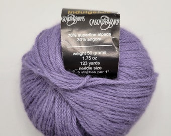 Cascade Yarns Indulgence Lavender Alpaca Angora 123 Yards 50 Gram Weight