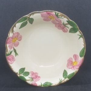 Two Franciscan Desert Rose 9&quot; Round Vegetable Bowls Serving Bowls USA 1960s