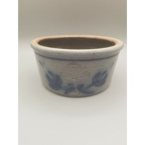 Rowe Pottery Works Salt Glaze Crock Bowl Limited Edition Historical American