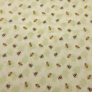 Zest For Life Bee Pattern Cotton Fabric By Cynthia Coulter Wilmington 1.25 Yards