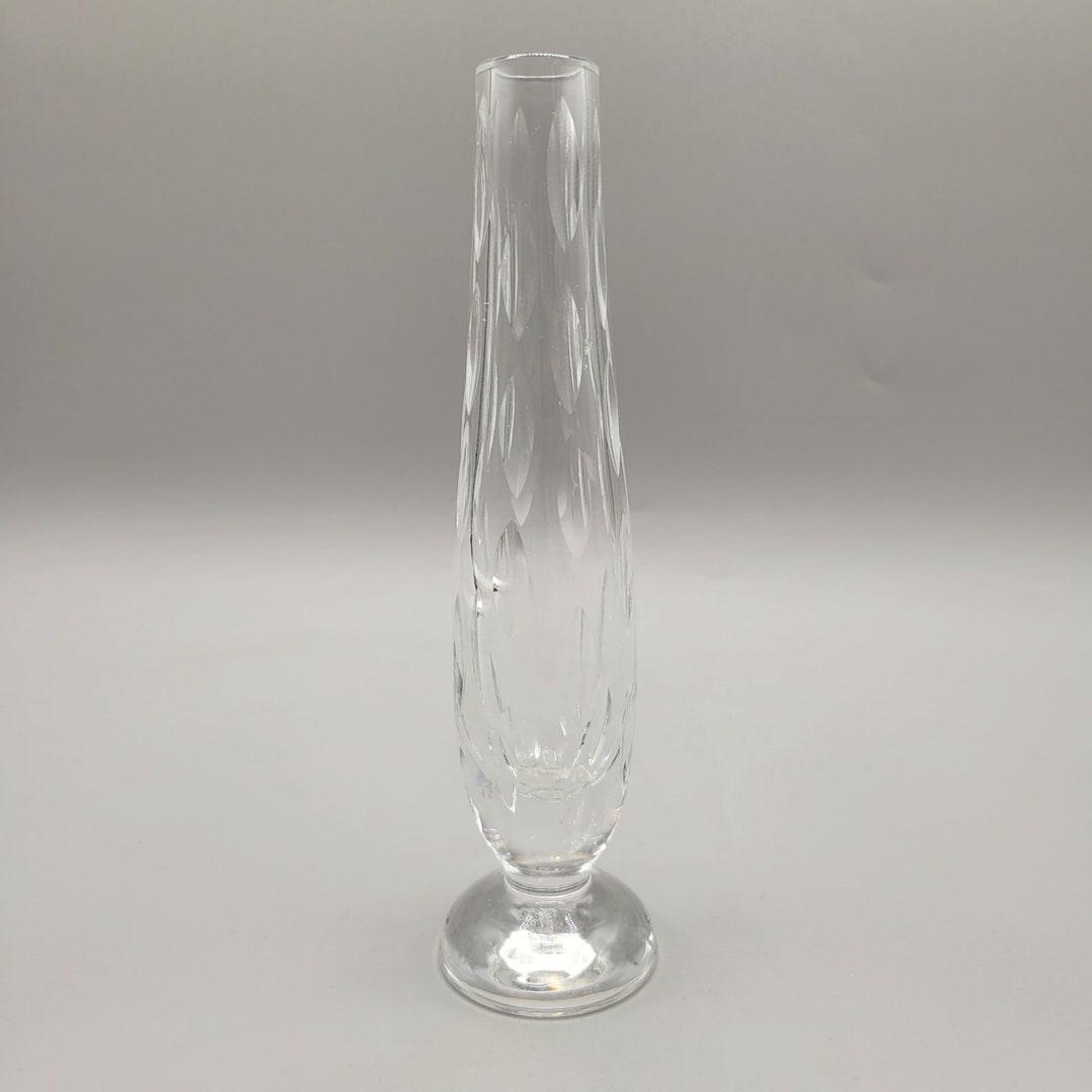 Waterford Rainfall Crystal Bud Vase Pedestal Discontinued Etsy