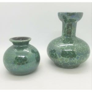 VEB Haldensleben Vases Qualitats Keramik Germany Carstens Vintage Pair