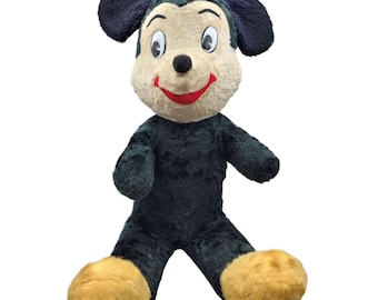 Vintage Walt Disney Productions Mickey Mouse Plush 23" Tall Stuffed Toy
