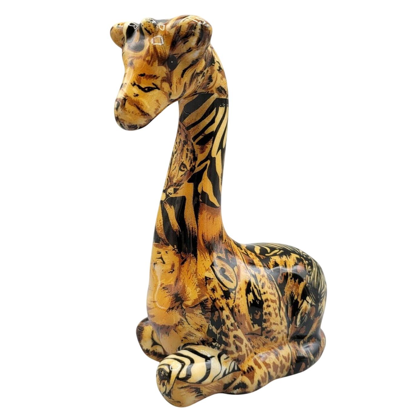 Lavie Baby Giraffe Safari Animal Print Figurine Joan Baker Ceramic