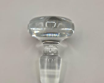 Clear Glass Decanter or Bottle Stopper Replacement Flat Top Tapered Stem