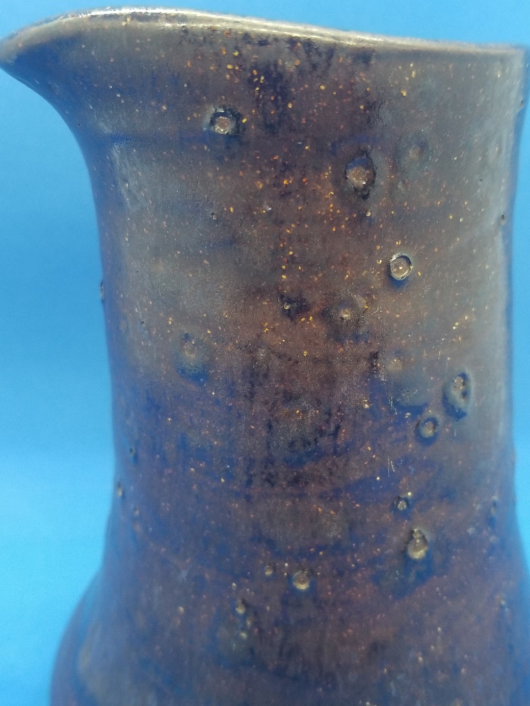 Studio Pottery Handcrafted Hand Built Coil Handleless Pitcher Etsy