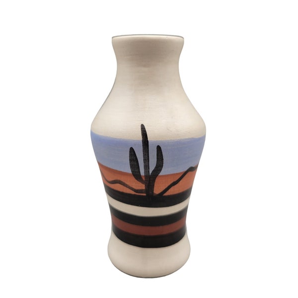 Sun Shadows Pottery Bud Vase Southwestern Clay Earthenware 5"