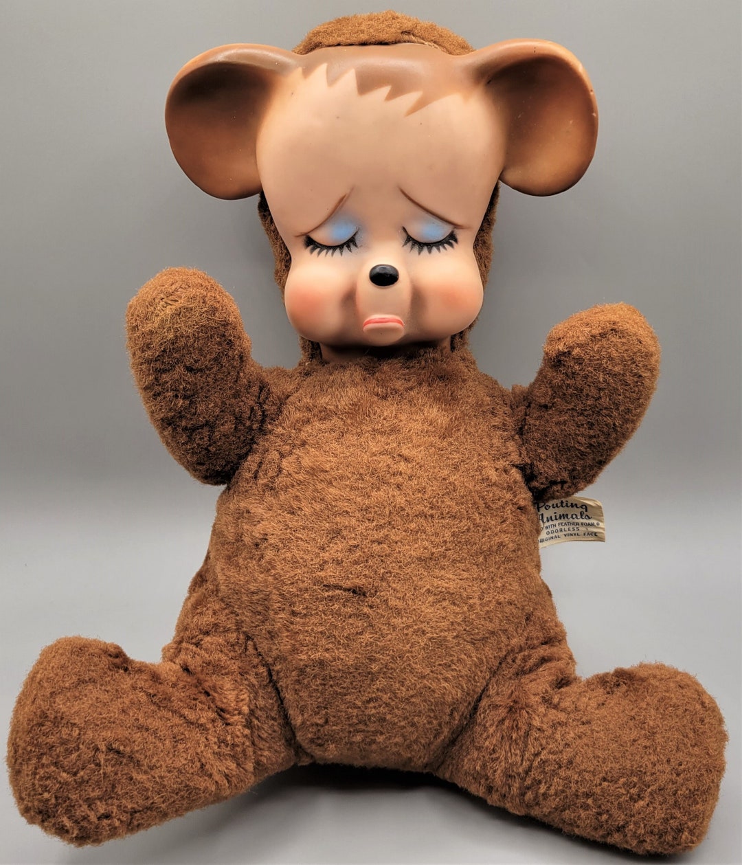 Knickerbocker Pouting Bear Vinyl Face Bear Pouty Bear Plush