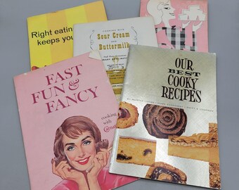 1950s Recipe Booklets Bundle Our Best Cooky Recipes Fast Fun & Fancy and More