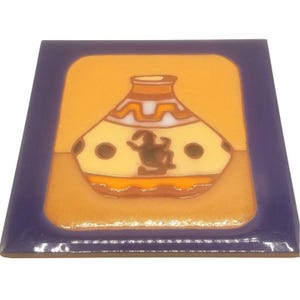 Sun Tile Dancer Pot Hand Painted Southwest Trivet New Mexico Artisan Made