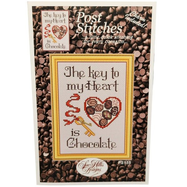 The Key To My Heart Is Chocolate w Charm Sue Hillis Designs Cross Stitch Pattern