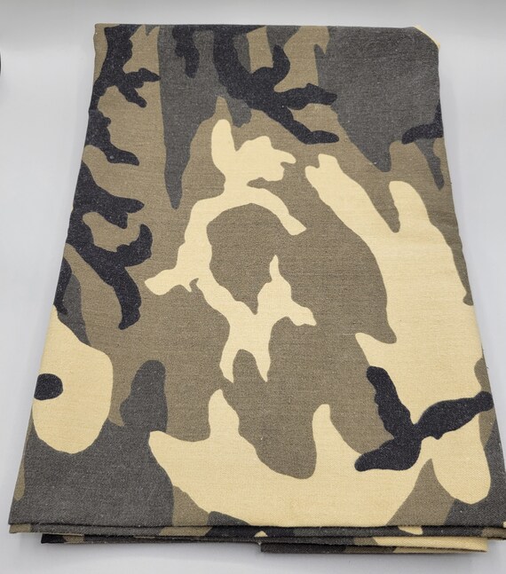 Camo Camouflage Upholstery Fabric 2 Yards 60 Wide Etsy