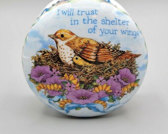 Birds on Nest Trinket Box with Flowers Imperial Porcelain Jewelry Box