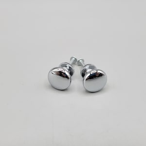 Chrome Drawer Knobs Pulls Chrome Plated Polished Round Set of 2