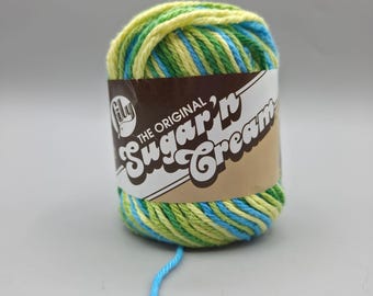 Hilo Lily Sugar n Cream Summer Splash, estambre, 4 cabos, algodón, 56,7 gramos