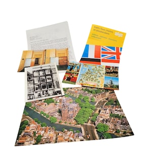 Cartes postales vintage d'Amsterdam, Pays-Bas, Tramway, Plan du métro, Souvenir de la maison Ann Frank, 1980