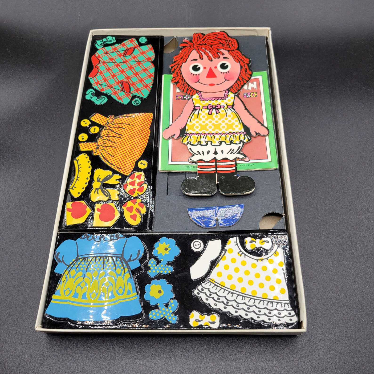 Raggedy Ann Colorforms Toy Dress up Kit 1967 Made by the Etsy