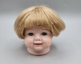 Vintage Blonde Doll Wig Head 11" Circumference Synthetic Hair WIG ONLY