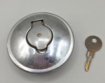 1949-52 Chevrolet GM Locking Gas Cap Chrome With Original Key